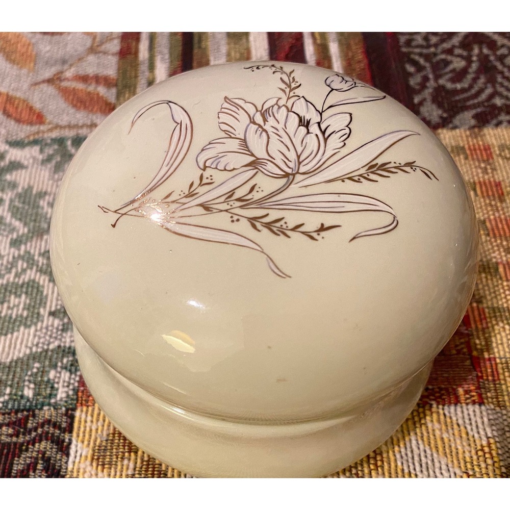 Vintage ceramic powder box / trinket box - unique - Picture 3 of 7